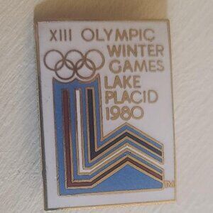 Vintage 1980 Lake Placid XIII Winter Olympics Vintage Lapel Pin - New York Games
